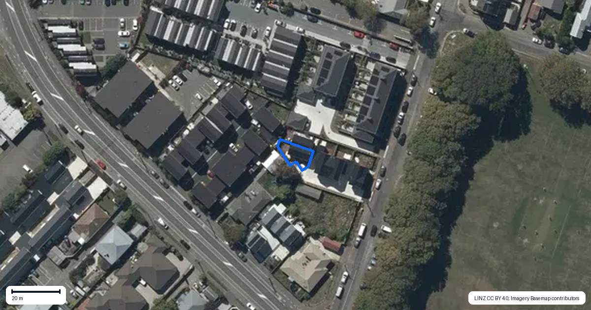 Property context map for 4/7 Bunyan Street, Waltham, Christchurch