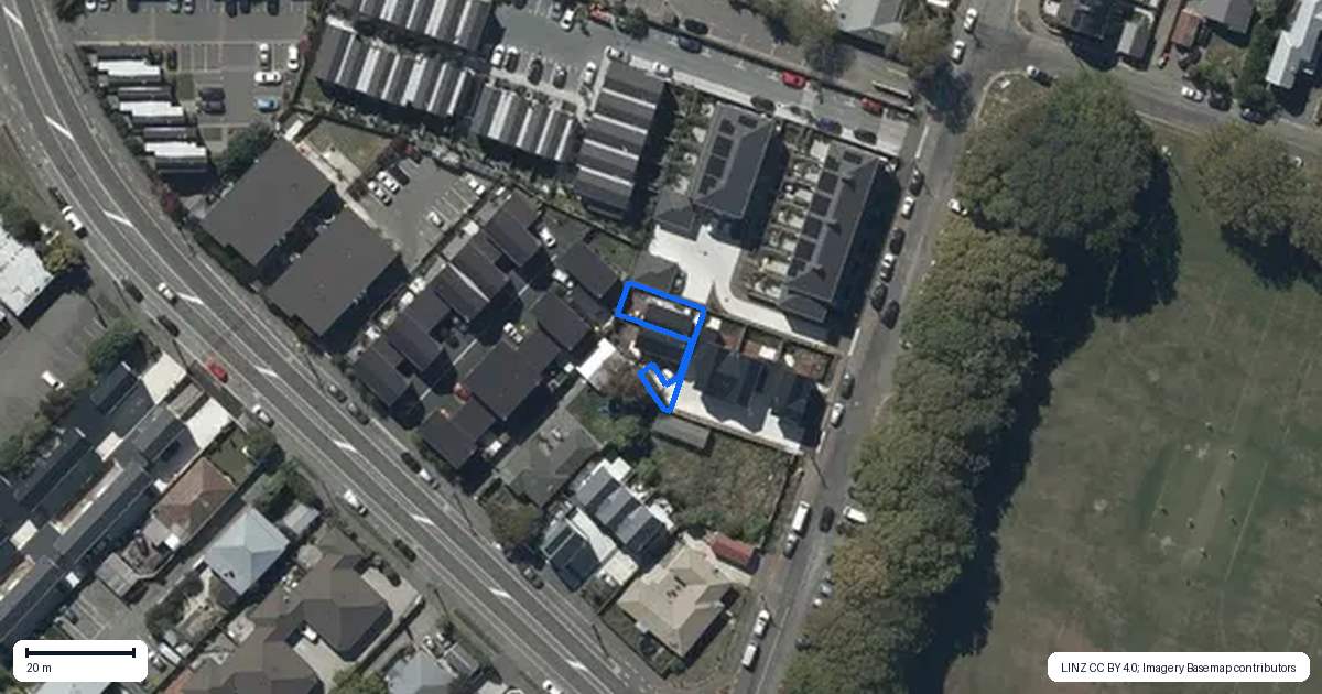 Property context map for 5/7 Bunyan Street, Waltham, Christchurch