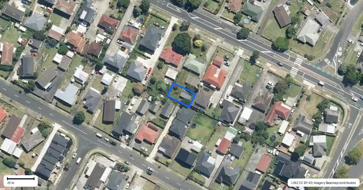 Property context map for 16E Buckland Road, Mangere East, Auckland