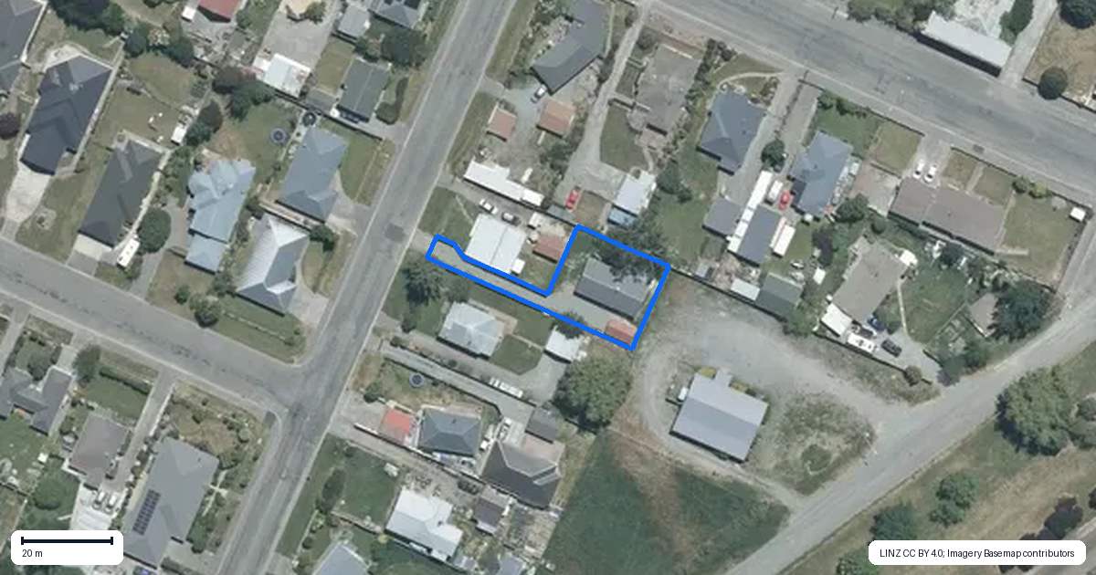 Property context map for 80A Cridland Street, Rakaia