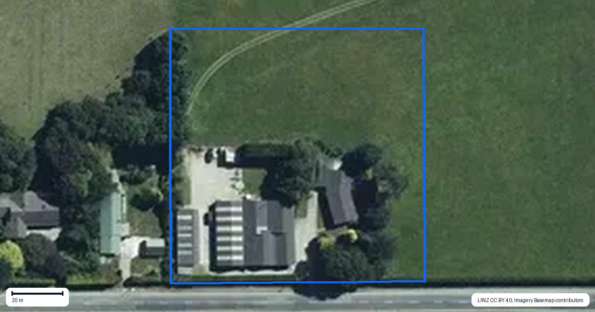 Property context map for 370 West Plains Road, West Plains, Invercargill