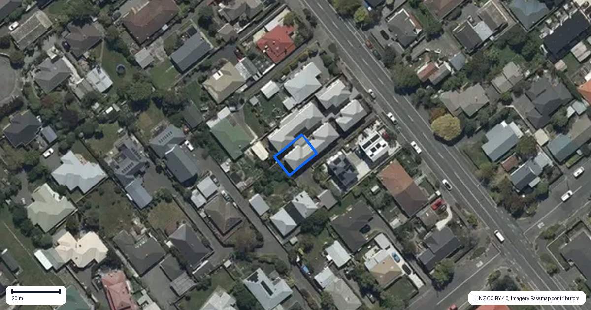 Property context map for 6/293 Lyttelton Street, Spreydon, Christchurch