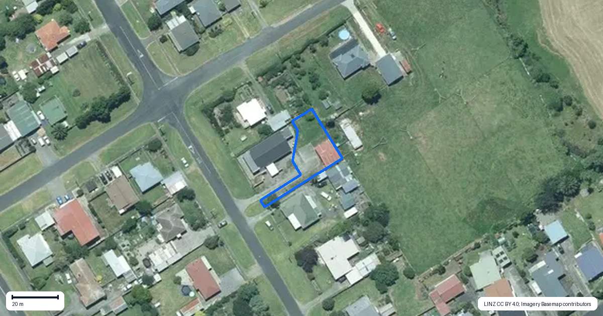 Property context map for 8A King Street, Waitara