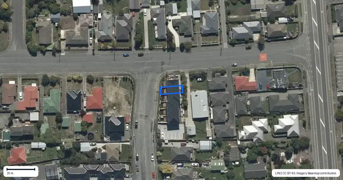 Property context map for 2/32 Hammersley Avenue, Shirley, Christchurch