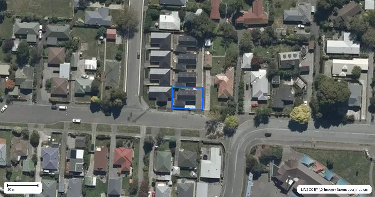 Property context map for 1/25 Winters Road, Redwood, Christchurch