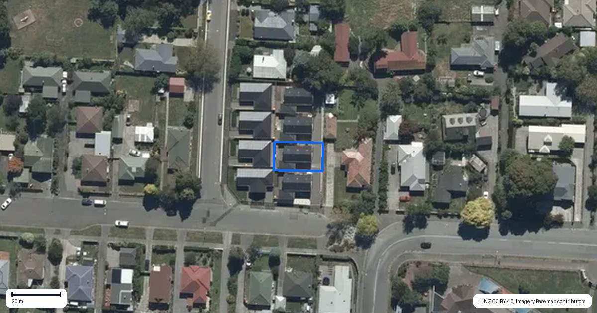 Property context map for 2/25 Winters Road, Redwood, Christchurch