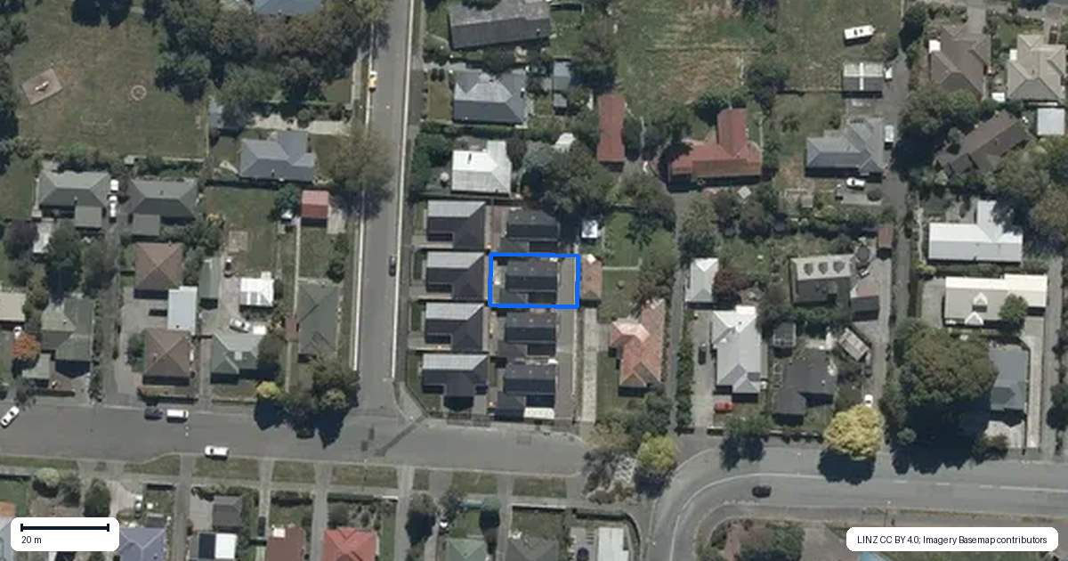 Property context map for 3/25 Winters Road, Redwood, Christchurch