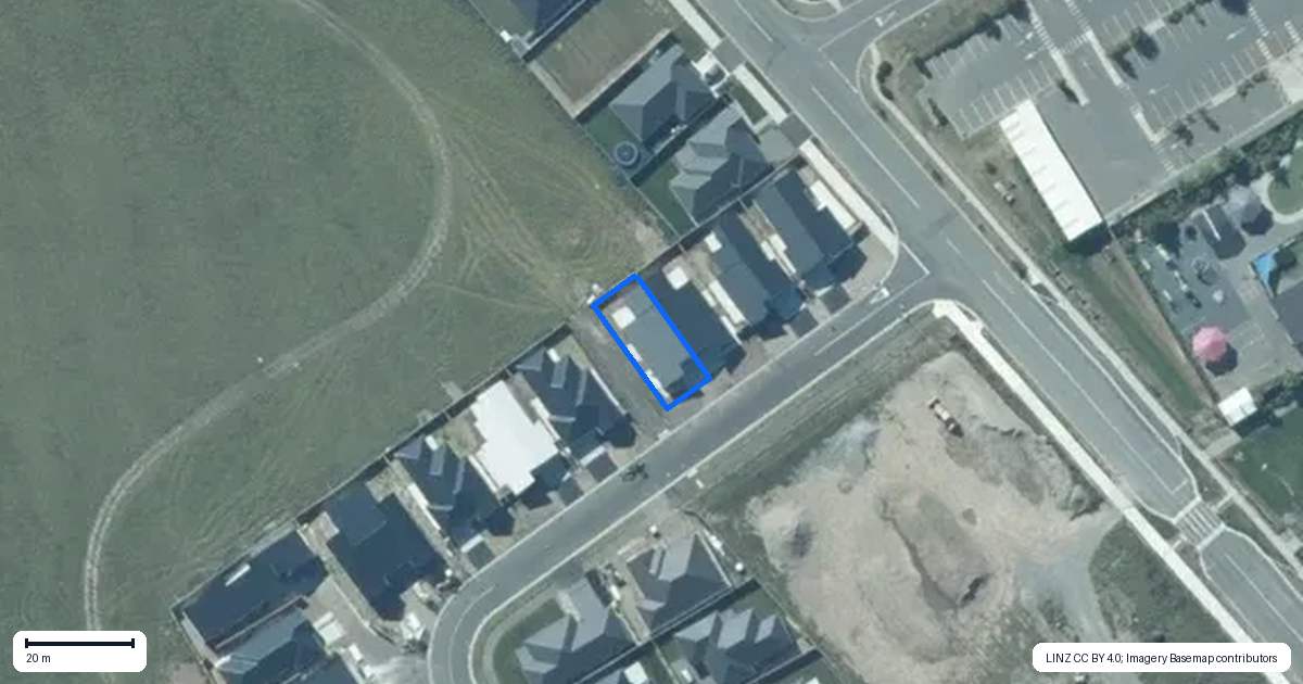 Property context map for 8 Tarata Way, Rolleston