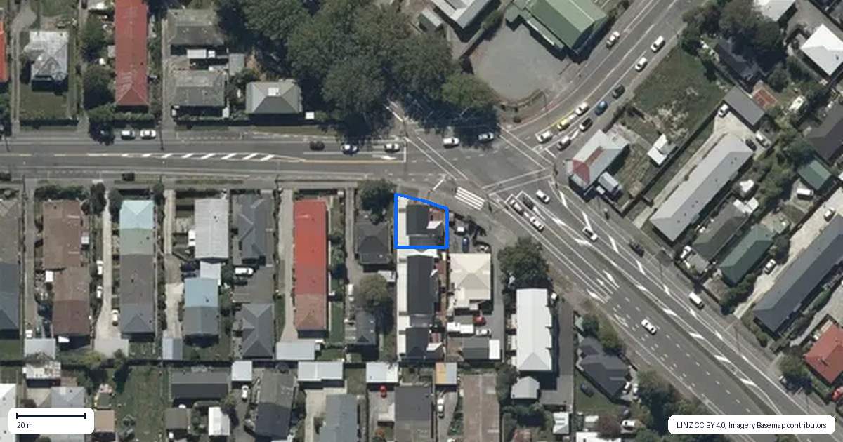 Property context map for 1/590 Gloucester Street, Linwood, Christchurch