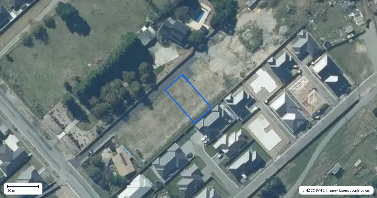 Property context map for 10 Corry Lane, Rolleston