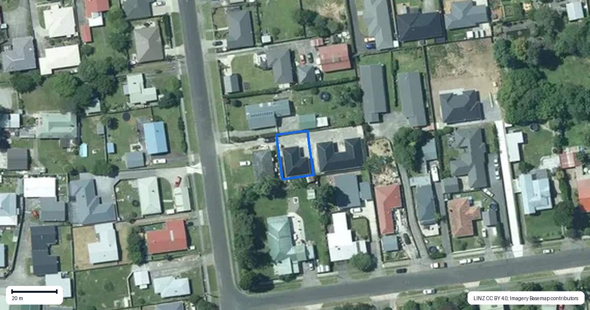 Property context map for 1/35 Mahoe Street, Inglewood