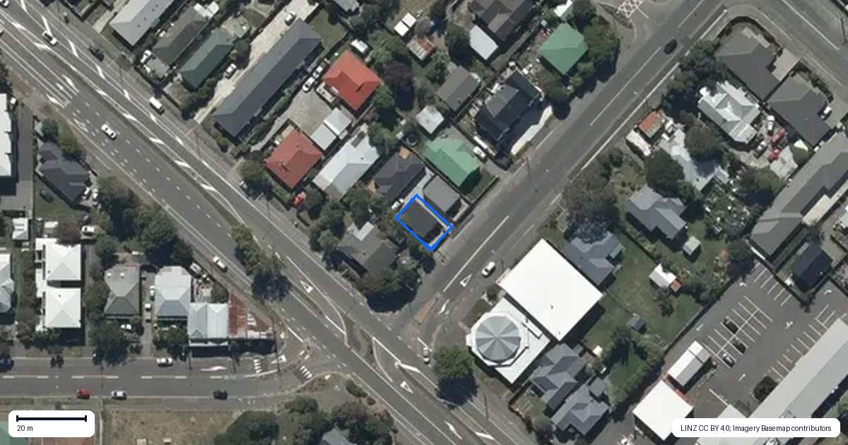 Property context map for 2/581 Worcester Street, Linwood, Christchurch