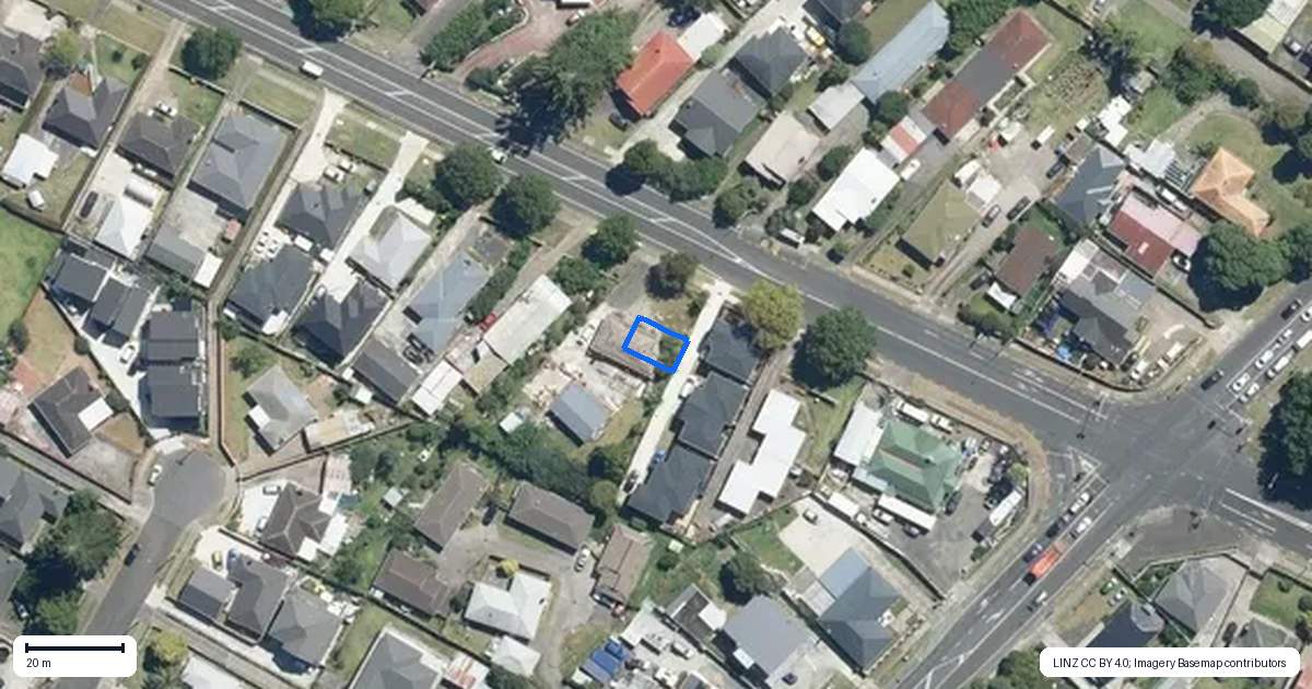 Property context map for 2/168 Buckland Road, Mangere East, Auckland