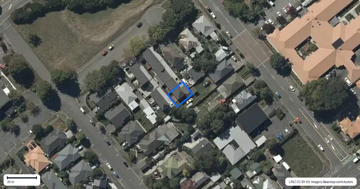 Property context map for 4/16 Moule Street, Addington, Christchurch