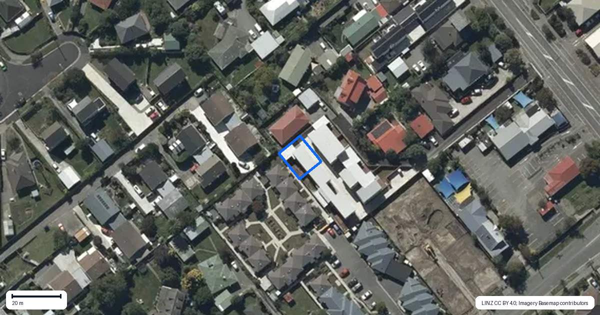 Property context map for 5/243 Lyttelton Street, Spreydon, Christchurch