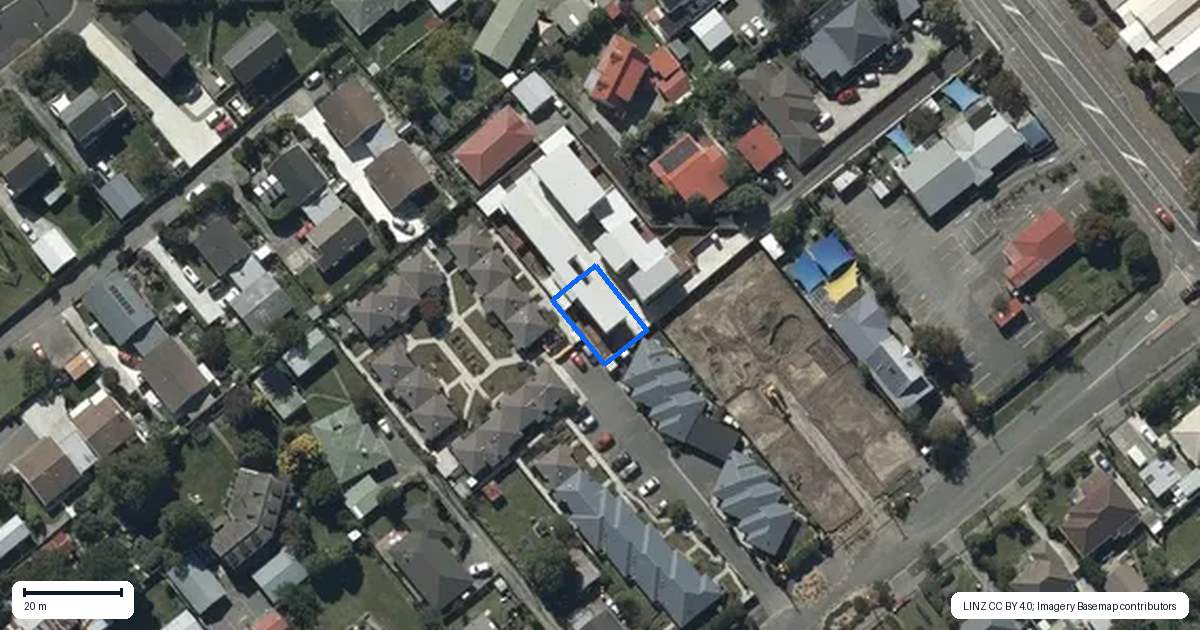 Property context map for 7/243 Lyttelton Street, Spreydon, Christchurch