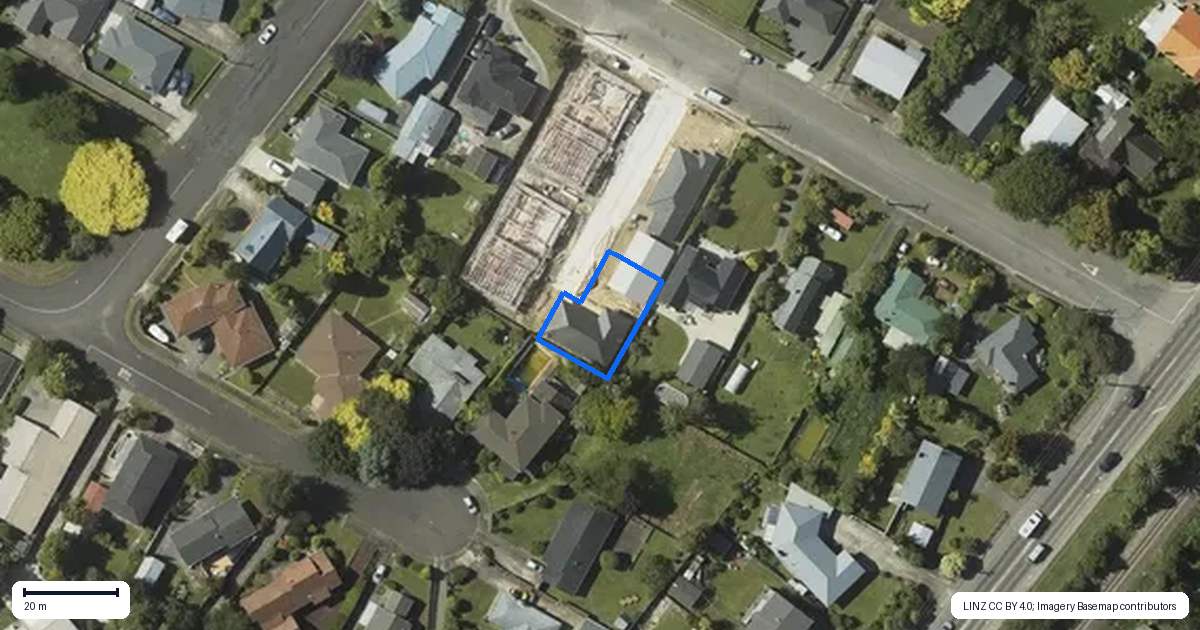 Property context map for 9A Gordon Place, Levin