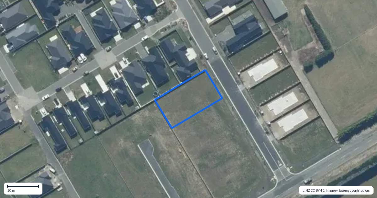 Property context map for 16 Nancy Wake Street, Rolleston