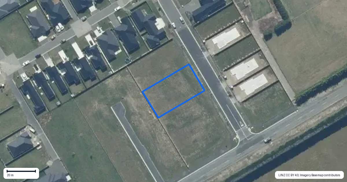 Property context map for 20 Nancy Wake Street, Rolleston