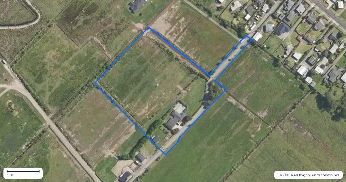 Property context map for 442 Pukehina Parade, Pukehina