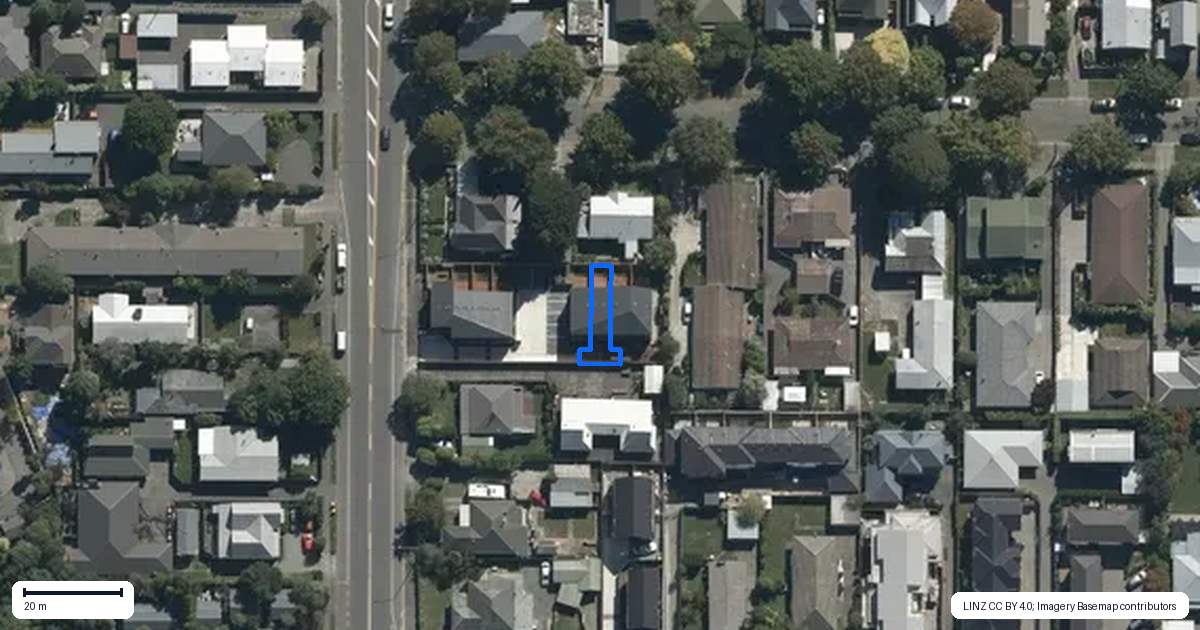 Property context map for 6/76 Cranford Street, St Albans, Christchurch