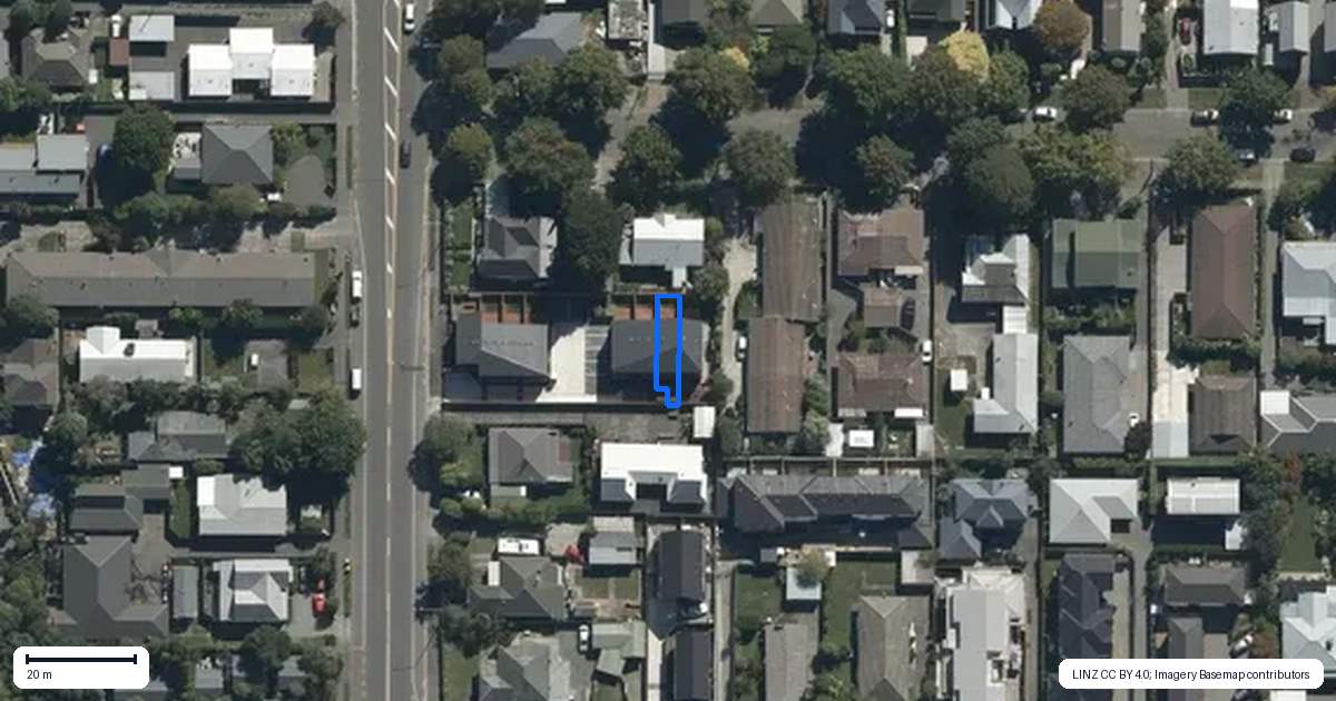 Property context map for 7/76 Cranford Street, St Albans, Christchurch