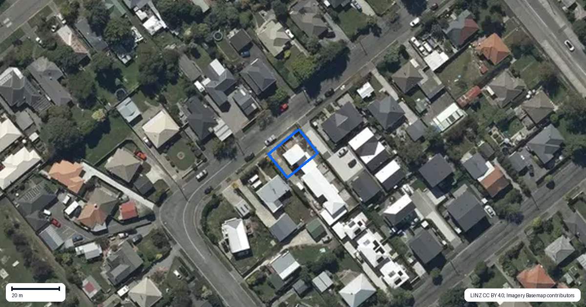 Property context map for 1/16 McCombs Street, Somerfield, Christchurch