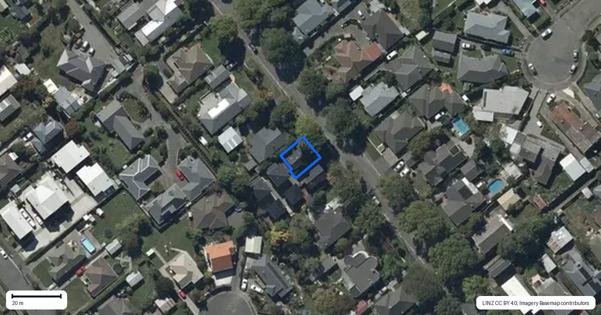 Property context map for 1/21 Therese Street, Spreydon, Christchurch