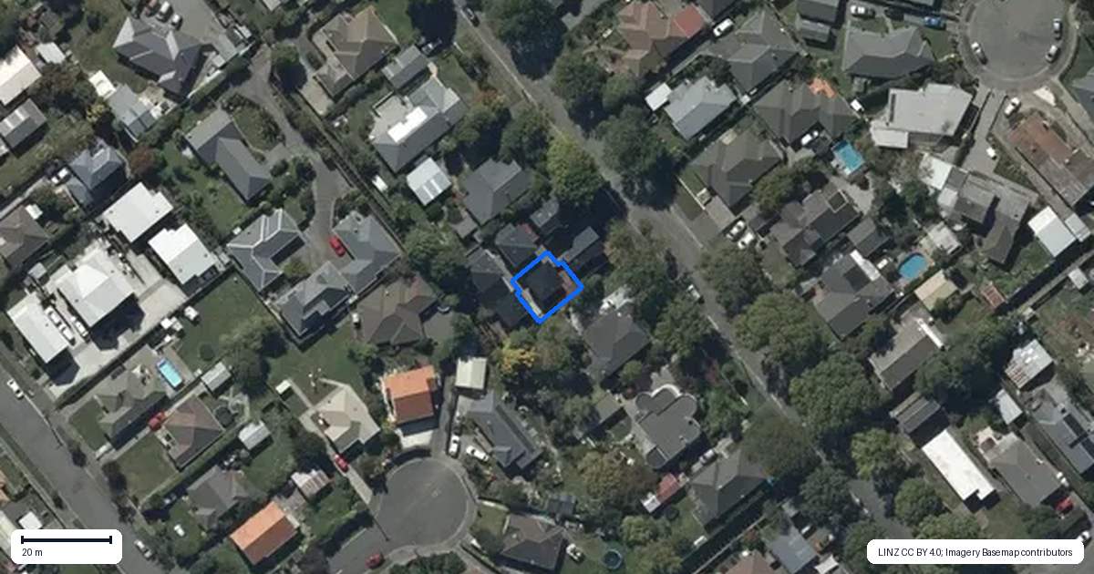 Property context map for 5/21 Therese Street, Spreydon, Christchurch