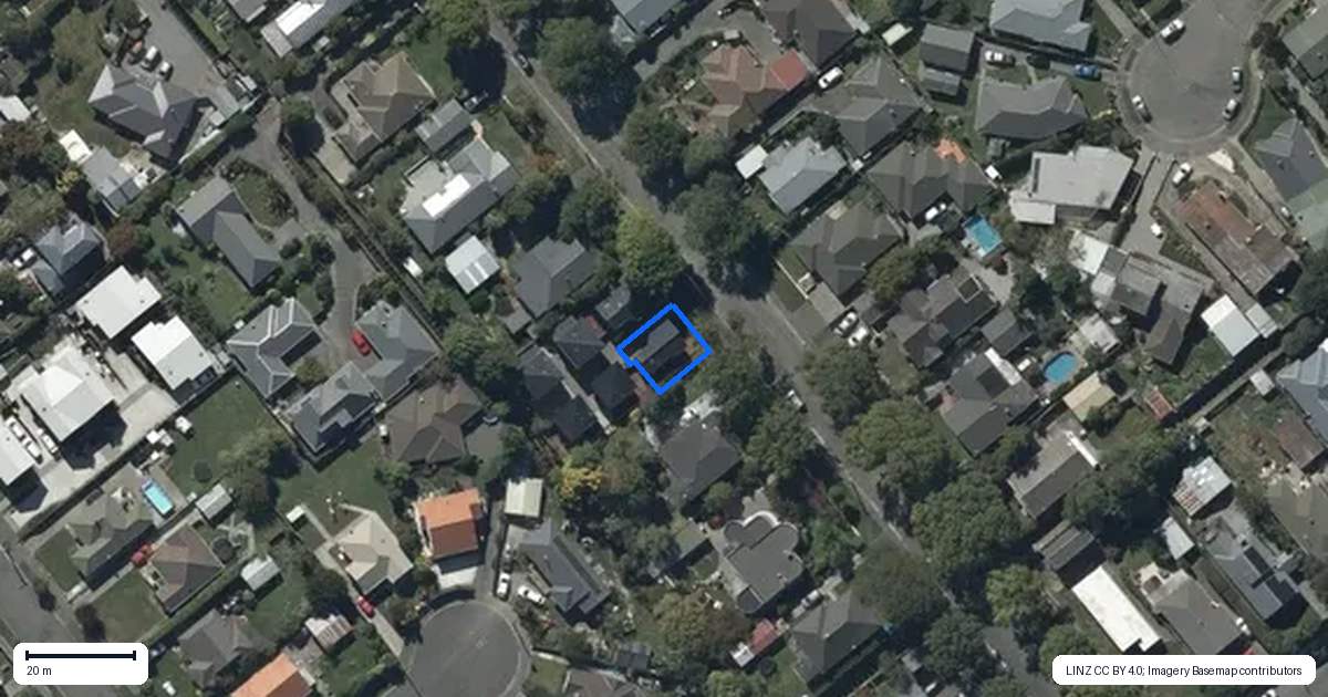 Property context map for 6/21 Therese Street, Spreydon, Christchurch