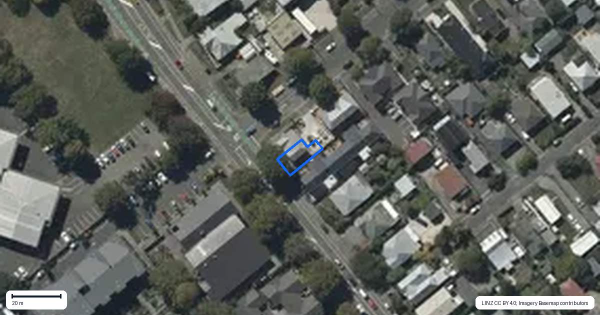 Property context map for 4/21 Leamington Street, Addington, Christchurch