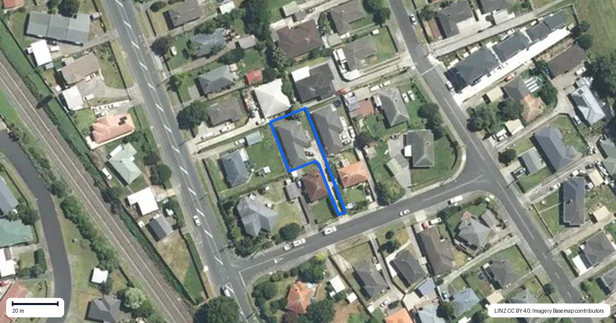 Property context map for 2A Waitaua Street, Papakura
