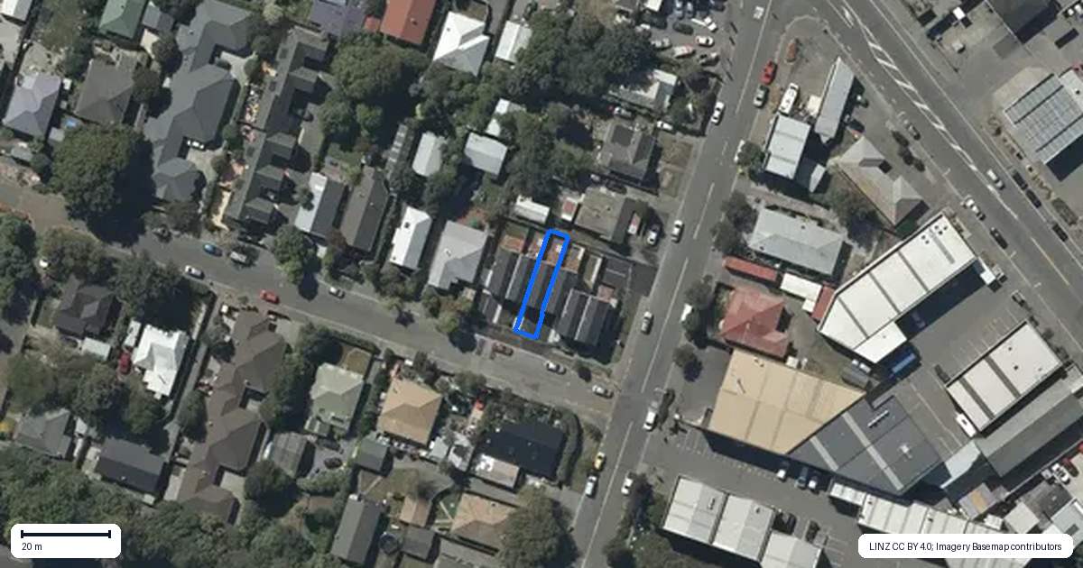 Property context map for 55 Walpole Street, Waltham, Christchurch