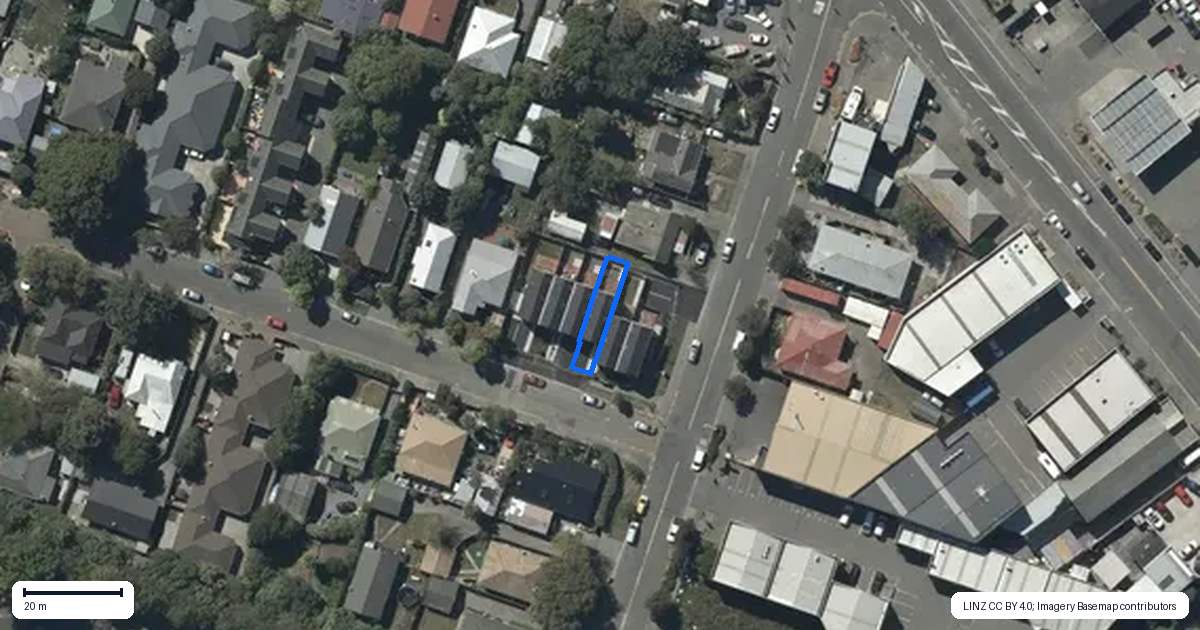 Property context map for 57 Walpole Street, Waltham, Christchurch