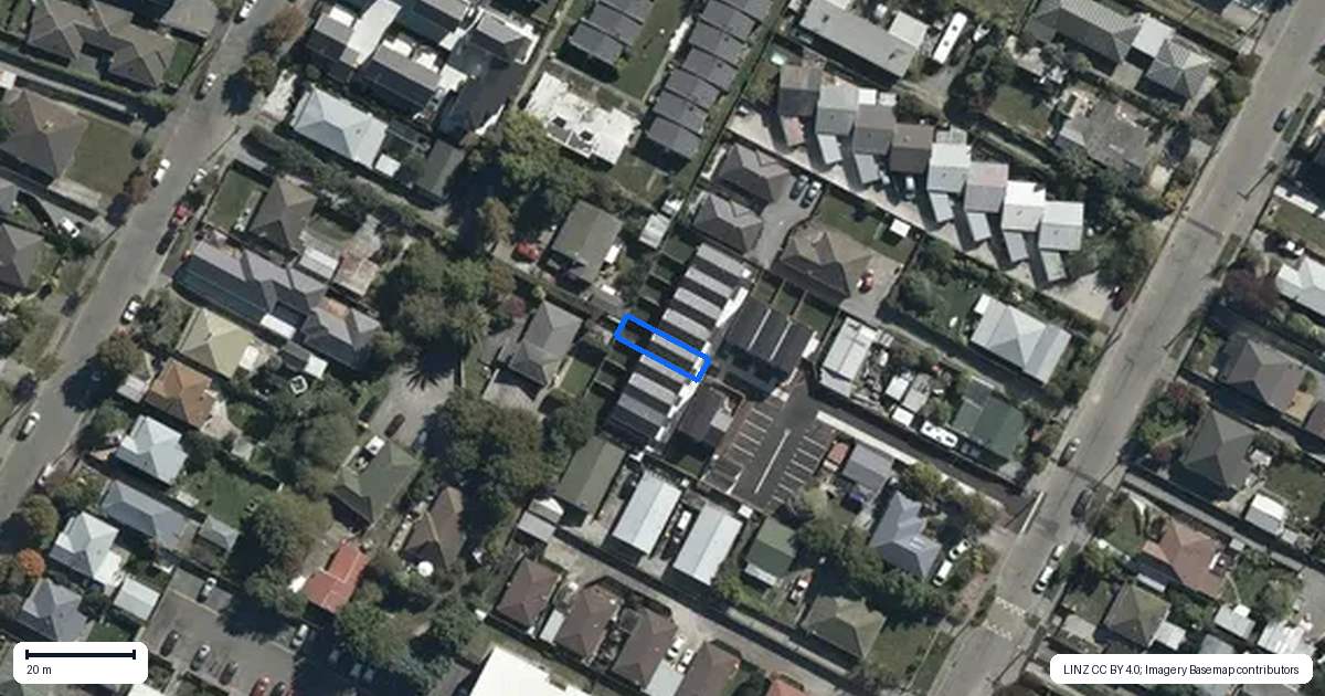 Property context map for 5/45 Bordesley Street, Phillipstown, Christchurch