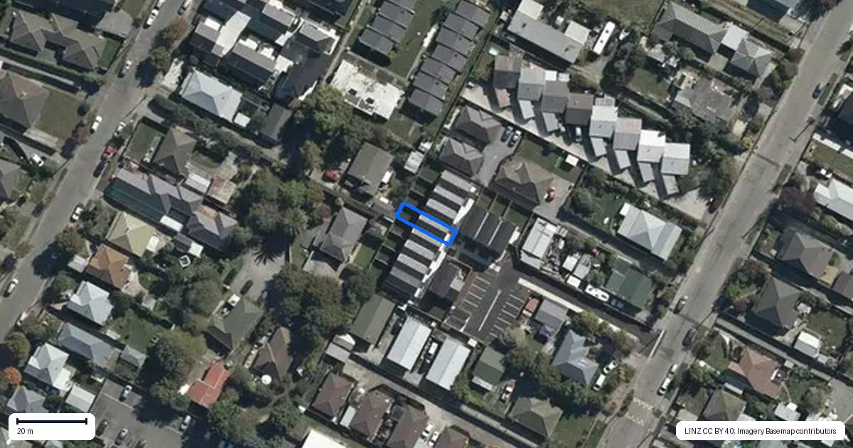 Property context map for 6/45 Bordesley Street, Phillipstown, Christchurch