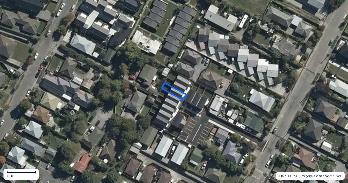Property context map for 7/45 Bordesley Street, Phillipstown, Christchurch