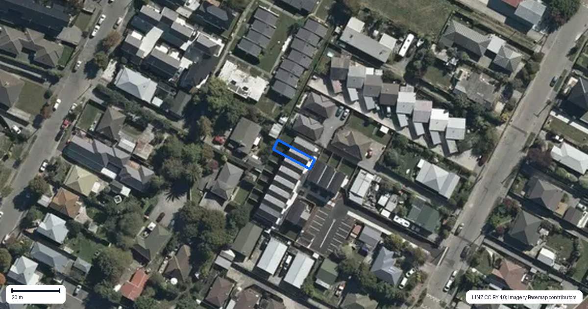 Property context map for 8/45 Bordesley Street, Phillipstown, Christchurch