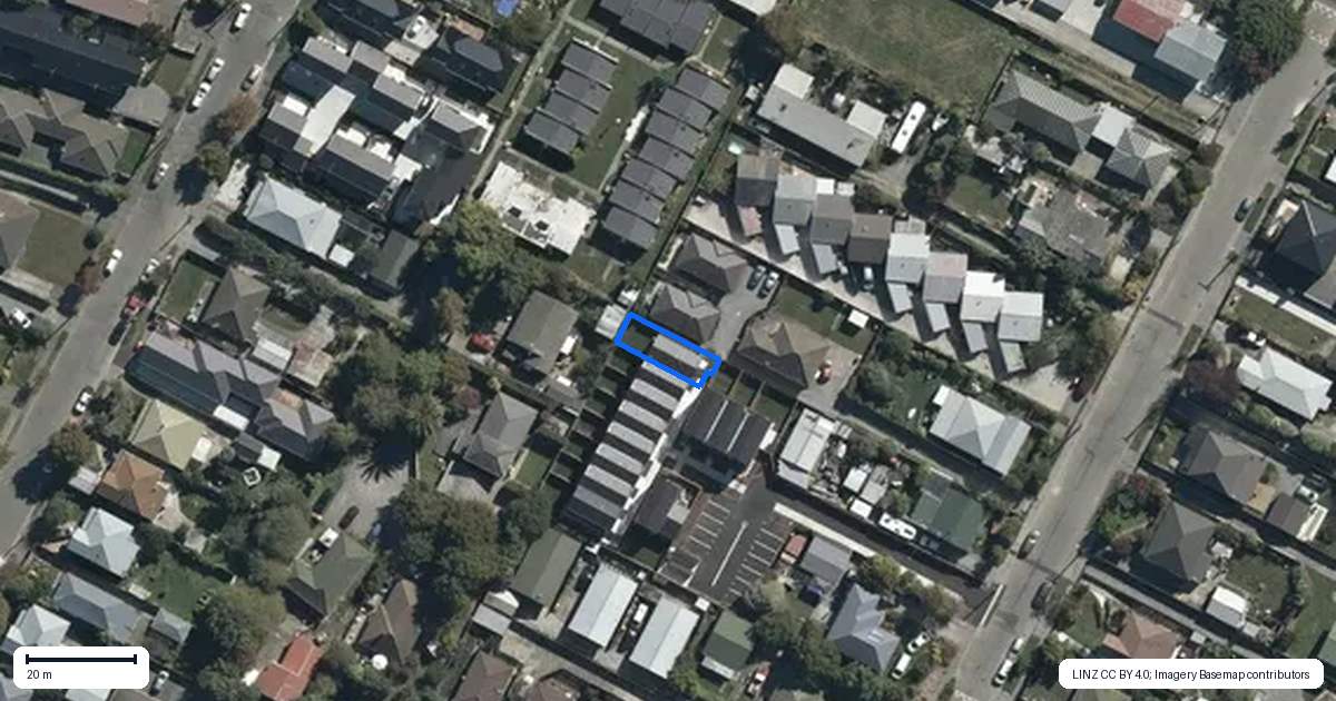 Property context map for 9/45 Bordesley Street, Phillipstown, Christchurch
