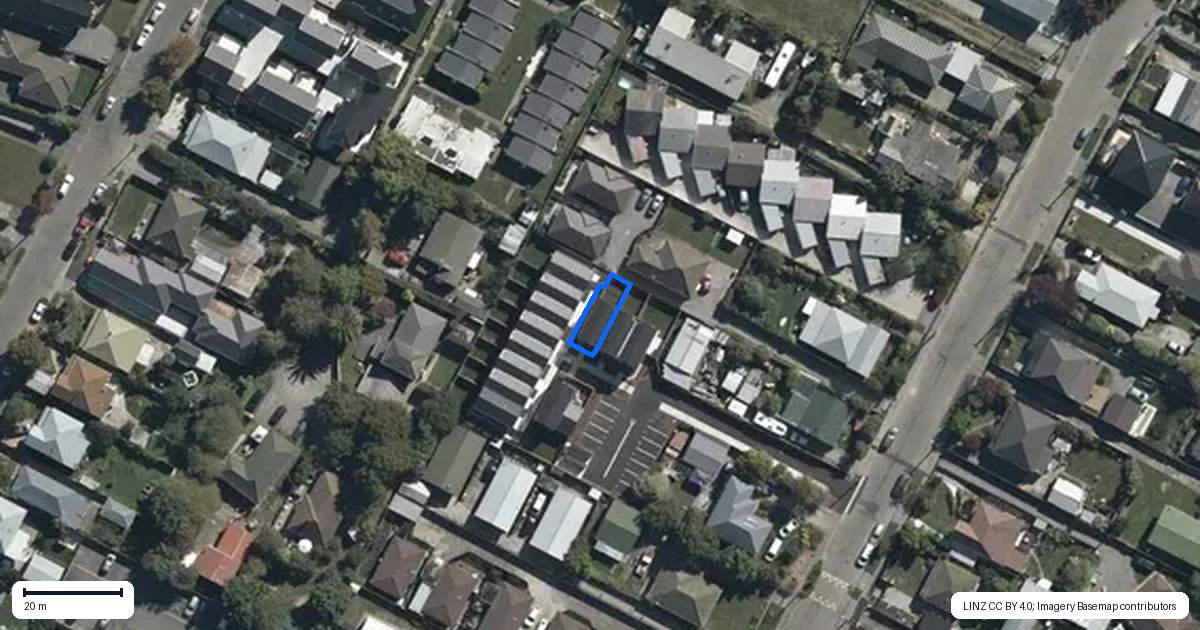 Property context map for 10/45 Bordesley Street, Phillipstown, Christchurch