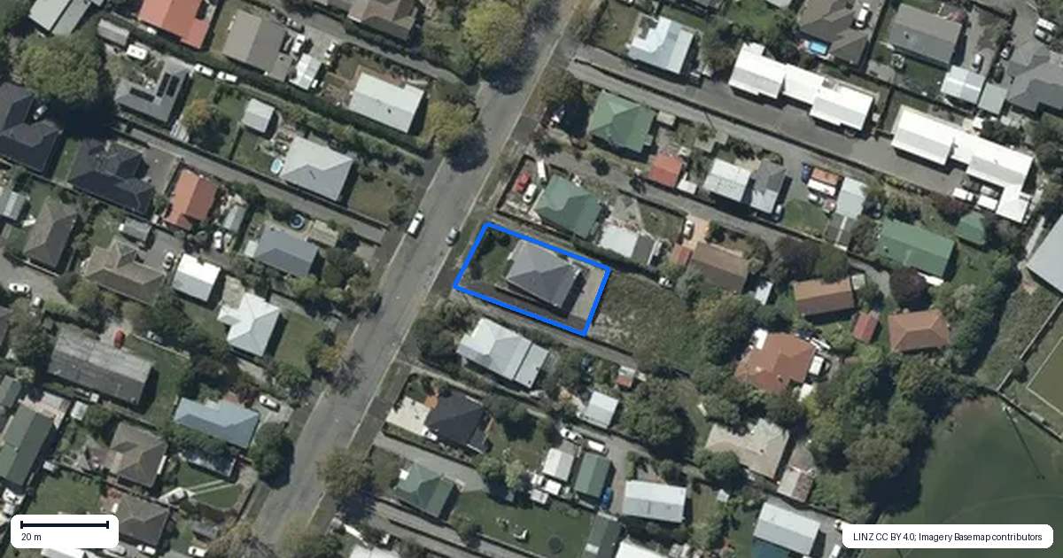 Property context map for 46 Tilford Street, Woolston, Christchurch