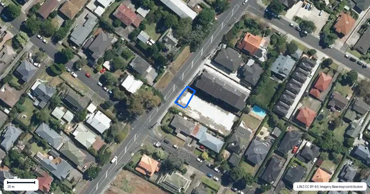 Property context map for 1/243 Campbell Road, Greenlane, Auckland