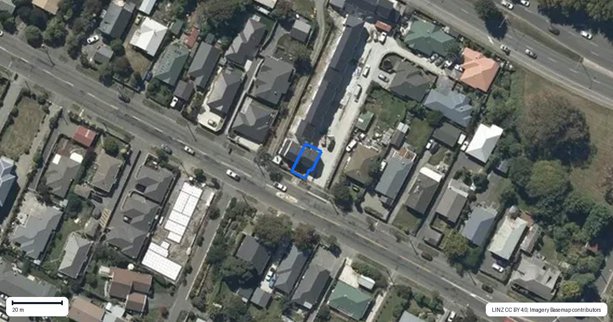 Property context map for 1/55 Opawa Road, Waltham, Christchurch