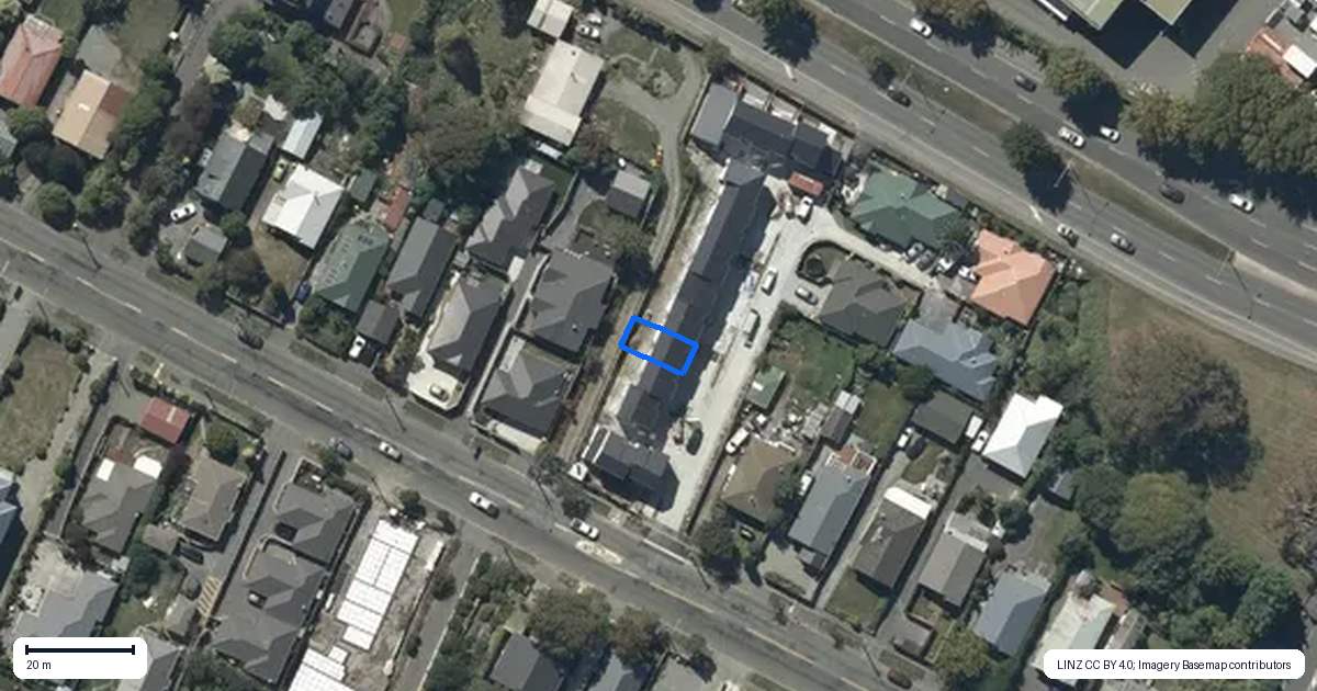 Property context map for 5/55 Opawa Road, Waltham, Christchurch