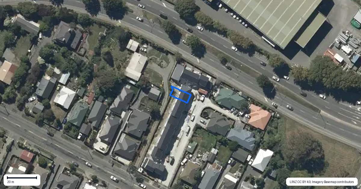 Property context map for 10/55 Opawa Road, Waltham, Christchurch