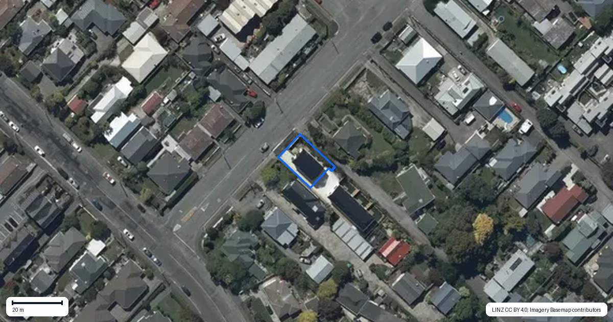 Property context map for 1/14 Croydon Street, Sydenham, Christchurch
