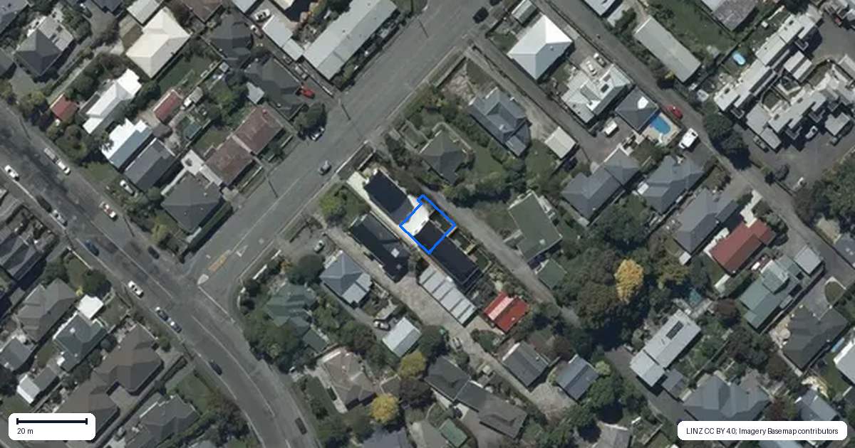Property context map for 2/14 Croydon Street, Sydenham, Christchurch