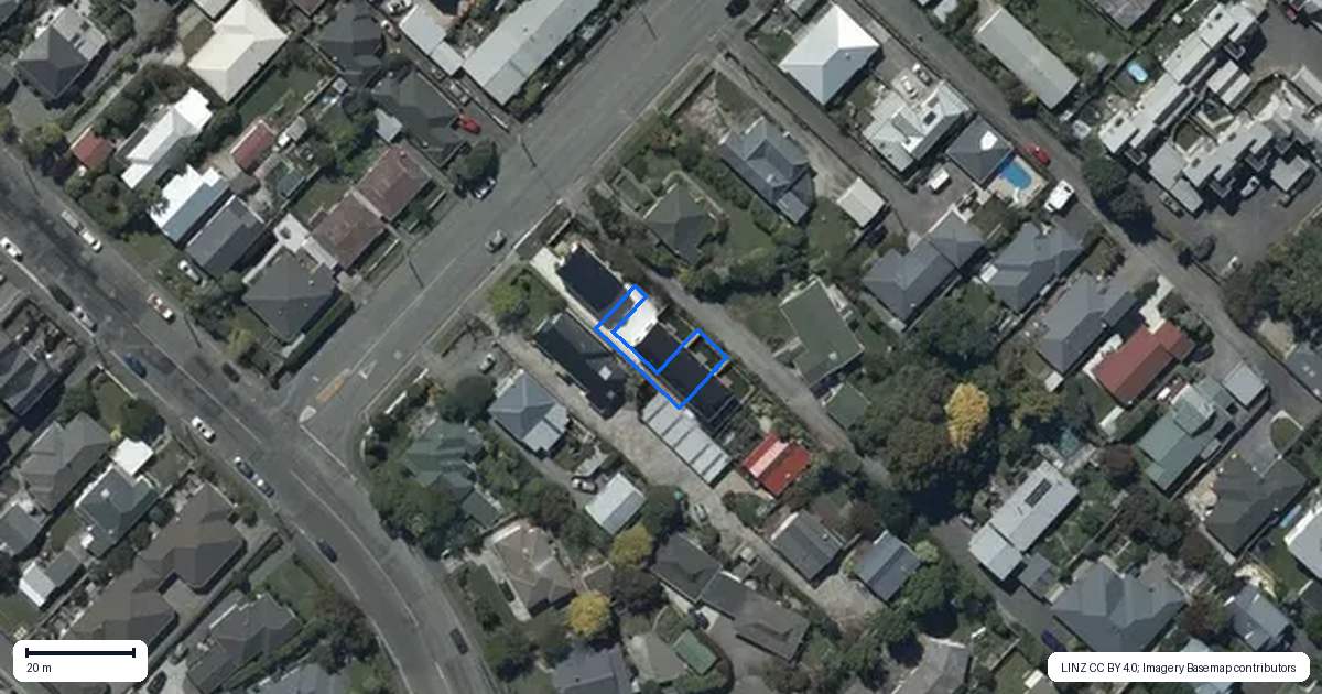 Property context map for 3/14 Croydon Street, Sydenham, Christchurch