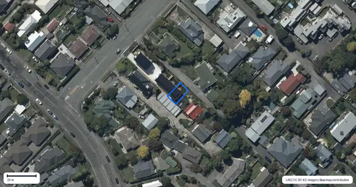 Property context map for 4/14 Croydon Street, Sydenham, Christchurch