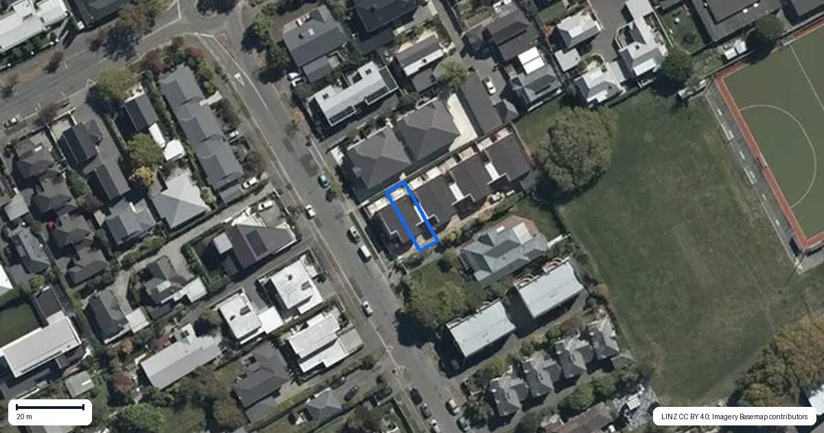 Property context map for 2/44 Winchester Street, Merivale, Christchurch